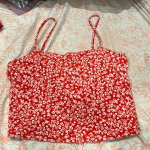 Pacsun red flower tank top